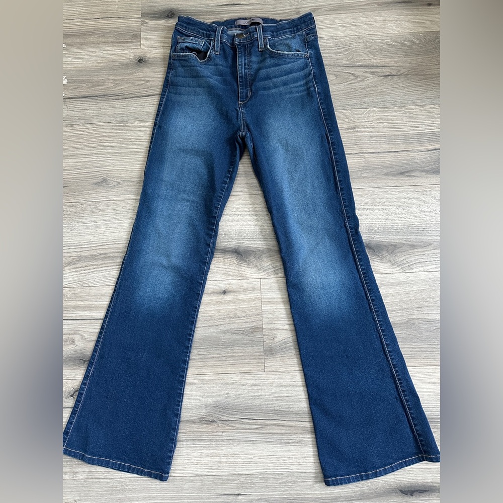 Joe's Jeans High Rise Flare Dark Blue Denim 28 x 29 - Picture 2 of 11